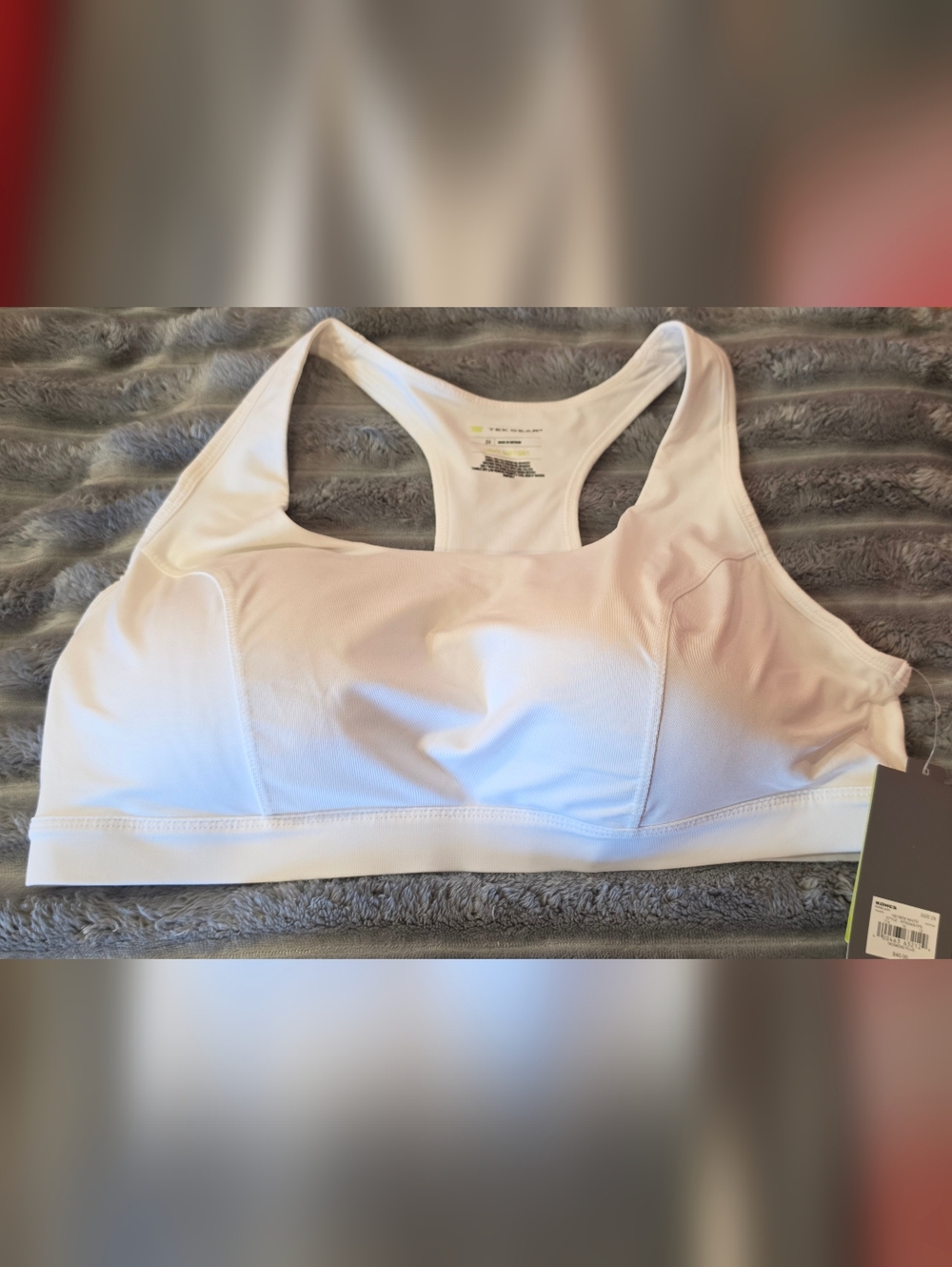 Tek Gear White Racerback Sports Bra NWT 2X